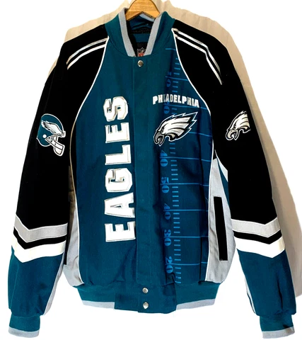 VTG Philadelphia Eagles NFL Mens GIII Heavyweight Varsity Bomber Jacket Size M Cover