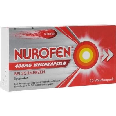 RECKITT BENCKISE DEUTSCHLAND GMBH NUROFEN 400 mg Weichkapseln 20 St. PZN 16225037