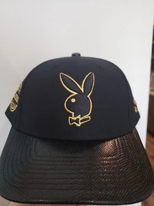 Playboy Mütze Kappe Premium Bunny Strapback Riemen hinten Schlangenleder schwarz gold Deckel - Bild 1 von 8