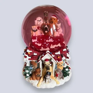 San Francisco Music Box Company Gatos y Perros Navidad Mary Badenhop Globo de Nieve - Imagen 1 de 7