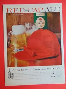 1959 CARLING RED CAP ALE Red Cap on Table vintage print ad - Picture 1 of 1