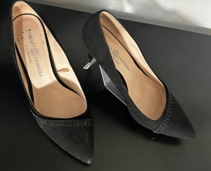 CHINESE LAUNDRY BLACK SUEDE WOMEN’S HEELS SIZE 9 - Picture 1 of 6