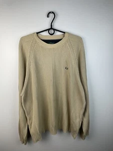 Suéter Fred Perry Raro Vintage Tejido Pesado Beige Talla XL - Imagen 1 de 10