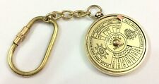 50 Year Perpetual Calendar Key chain Antique Brass Nautical Vintage Style gift