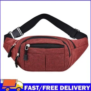 Fanny Pack Nylon Money Pouch for Outdoor Running Cycling Walking (Red) - Picture 1 of 6