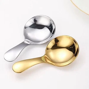Stainless Short Handle Small Spoon Tea Powder Coffee Spoon For Cafe Bar Kitchen - Picture 1 of 14