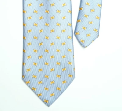 Corbata Cuello Pasta BATTISTONI Azul Claro Micropatrón Hecho a Mano en Italia Foto 1 de 4
