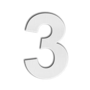 QT Modern House Number - EXTRA LARGE 10 Inch - Brushed Stainless Steel Number... - Picture 1 of 7
