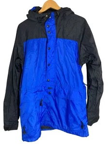 REI Jacket Mens M Blue Rain Poncho Hood Pullover Oversized Windbreaker Lined - Picture 1 of 3
