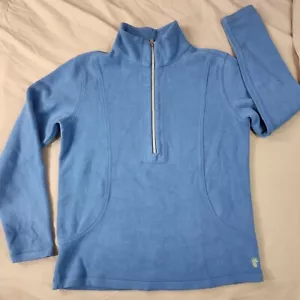Tommy Bahama Sweater Mens Medium Blue Quarter Zip Pullover Golf Outdoors - Picture 1 of 12