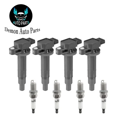 UF316 Ignition Coil & Spark Plug For Toyota Echo 1.5L L4 2000-2005 Set of 4 New - Image 1 of 4