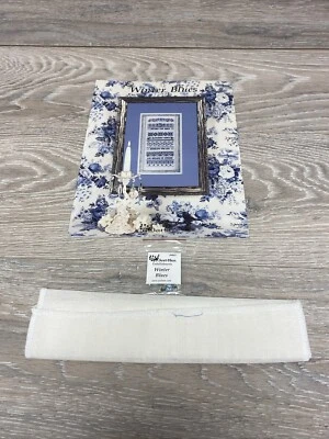 Just Nan Cross Stitch Pattern Winter Blues with Embellishments & Linen JN083 - Image 1 of 4