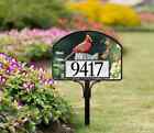 Yard Design Address Marker House Number Magnetic Sign CARDINAL SONG BIRD new💗tw