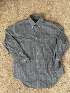 Lauren Ralph Lauren Uomo Vestibilità Classica Non Ferro Elasticizzato Verde Check 16 32/33 - Foto 1 di 11