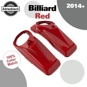Tapas de altavoz alforja Advanblack rojo billar 8" para Harley Touring 2014+ - Imagen 1 de 7