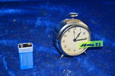 Alter  Junghans MINI Chrom Reise Wecker  Metallgehäuse 10ma23 - Bild 1 von 4