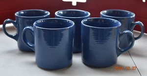 5 ~ MUGS Concentrix Navy Blue (Marine) by LYNN'S China Stoneware 3.5" VTG 1997 - Picture 1 of 6