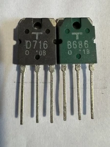 1coppia B686 D716 originali nos transistor 2SB686 2SD716 TOSHIBA come foto - Foto 1 di 1