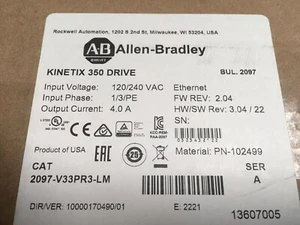 Servoaccionamiento 2097-V33PR3-LM/A nuevo sellado SER A Kinetix 350 1kW 2097-V33PR3-LM - Imagen 1 de 4