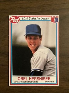 1990 Post Cereal first collector series #8 Orel Hershiser