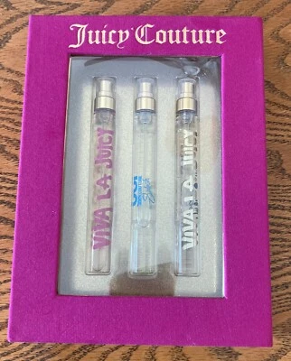 NEW Juicy Couture 3 PIECE Travel Fragrance Spray Gift Set for Women, 10ml ea NIB - Image 1 of 4