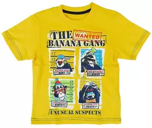 Jungen Banane Gang Ungewöhnlich Suspects Affe T-Shirt Baumwolle 3 Sich 9 Jahre - Bild 1 von 2