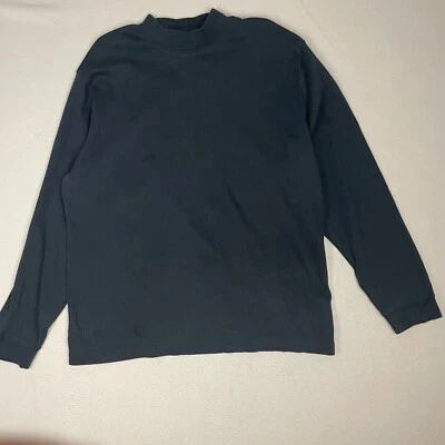 Brooks Sport Mens Size XXL Cotton Solid Navy Mock Neck Pullover Sweater Foto 1 de 4