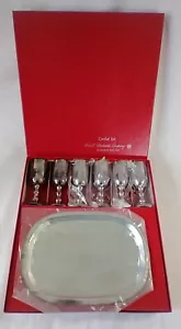 W & S Blackinton Co. Cordial Set 6 Cups Tray Orig. Box Silver Plated Spain VTG. - Picture 1 of 10