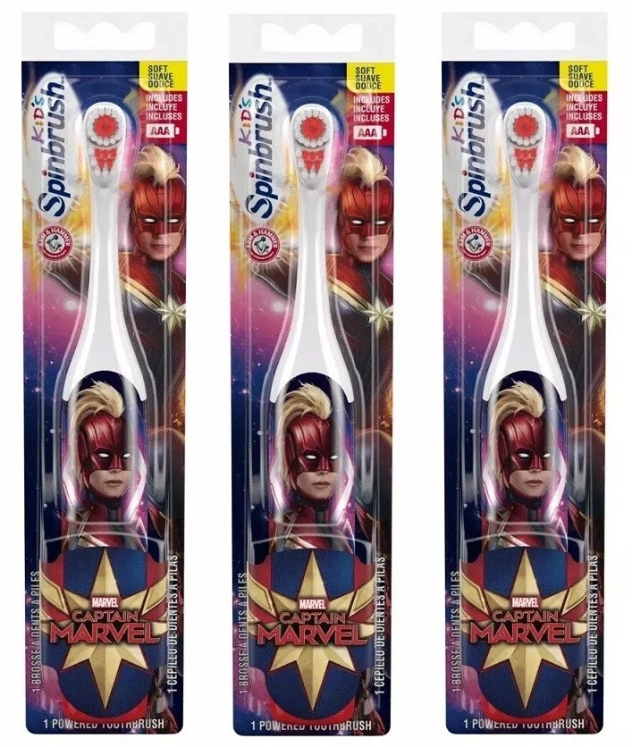 Paquete de 3 - MARVEL - CAPTAIN MARVEL - WOW Cepillo de dientes eléctrico Foto 1 de 1