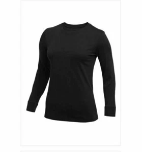 The Nike Tee Training Maglia Manica Lunga Donna Media Nera CJ1722-010 Cotone - Foto 1 di 3