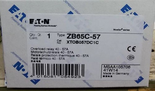 Relais Thermique Eaton Moeller ZB65C-57 (XTOB057DC1C) 40-57A - Neuf En Boîte