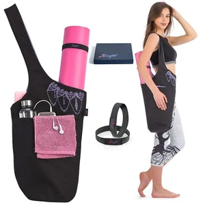 Zenifit Yoga Mat Bag - With BONUS Yoga Mat Strap Elastics-Long Tote with Pocket - Picture 1 of 66