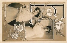 MISS GERTRUDE ELLIOTT & MISS LILY ELSIE  - RAPID PHOTO POSTCARD 1906