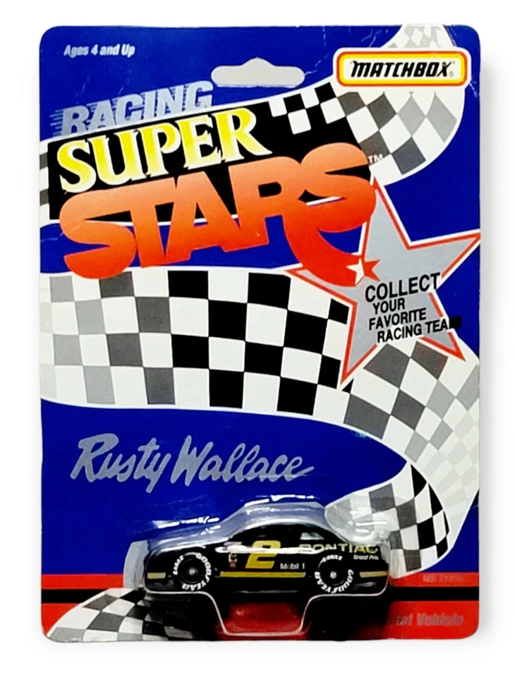 De colección 1992 Rusty Wallace Matchbox Racing Superstars Pontiac #2 DieCast Car Nuevo Foto 1 de 3
