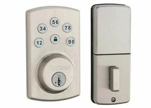 Kwikset Powerbolt2 Satin Nickel Single Cylinder Electronic Deadbolt Keypad LN - Picture 1 of 1