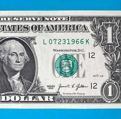 July 23, 1966 (L 07231966 K) BIRTHDAY Note $1 One Dollar Bill *UNC* - Image 1 of 4