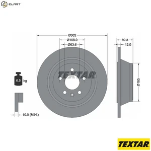 2x BRAKE DISC 92168403 FOR VOLVO B 4204 T7/B4204T6 2.0L 4cyl S80L 5cyl S80L 6cyl - Picture 1 of 9