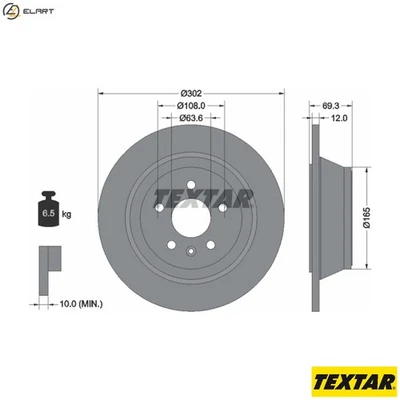 2x BRAKE DISC 92168403 FOR VOLVO B 4204 T7/B4204T6 2.0L 4cyl S80L 5cyl S80L 6cyl - Image 1 of 4