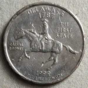 USA 1999 Delaware State Quarter Dollar Commemorative coin - Picture 1 of 2