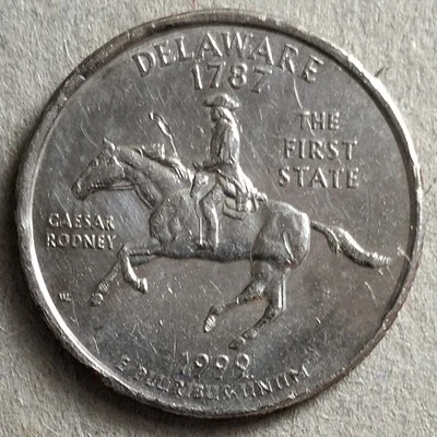 USA 1999 Delaware State Quarter Dollar Commemorative coin - Image 1 of 2