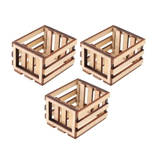 3 Pcs Storage Basket Model Child Toddler Dollhouse Baskets Mini Miniatures - Picture 1 of 12