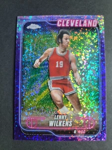 Lenny Wilkens 2024-25 Topps Chrome Basketball Purple Speckle Refractor /299 - Picture 1 of 2