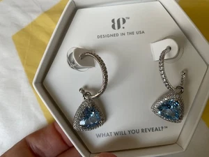 Bomb Party The Brigitte Earrings ER85707 LC Aquamarine Spinel Rhodium Plating - Picture 1 of 2