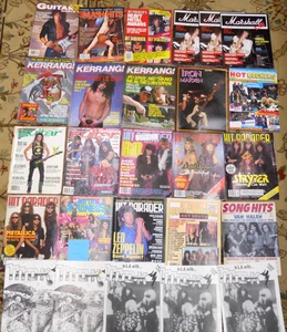 1980s Heavy Metal Magazines Kerrang!, Hit Parader, Fanzines + Lot of 21 w/ Dups - Picture 1 of 15