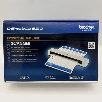 Brother DSmobile 620 Mobile Scanner 600x600dpi 8PPM Color and Black - Image 1 of 3