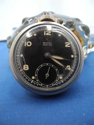 Reloj de Bolsillo Westclox Vintage Bolsillo Ben Esfera Negra... Funcionando... Foto 1 de 4
