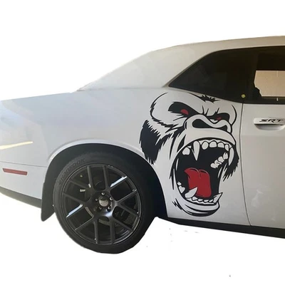 Car Window Hood Door Sticker Horror Ape Totem Graphic Vinyl Decal DIY Decoration - Image 1 of 4