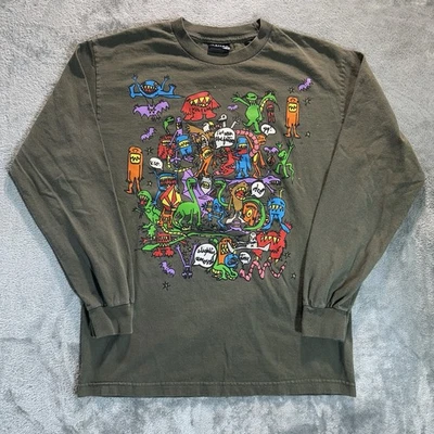 Camisa De Colección Volcom Ryan Sheckler Lil Monsters Verde Manga Larga Para Hombre M Patinador Foto 1 de 4