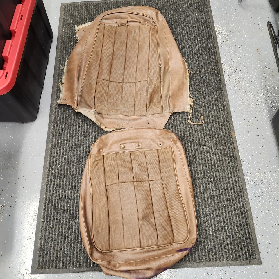 C3 Corvette 座套 靠垫 保护套 70-76 舒适编织 乙烯基 黑马鞍 — 第 1/4 张图片