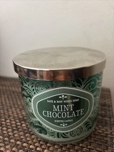 Bath And Body Works Mint Chocolate Large Scented 3 Wick Candle New - Picture 1 of 2
